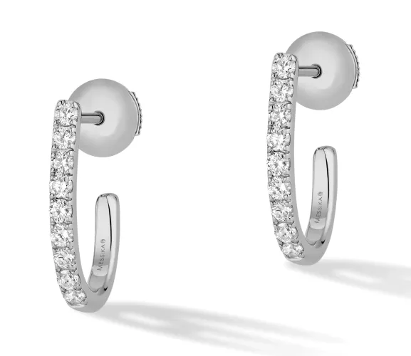 Imagem Brincos Gatsby ouro branco com diamantes