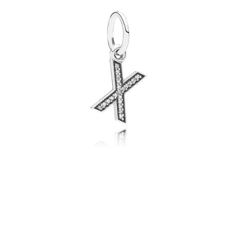 Pandora Letter X Dangle with Zirconia 791336CZ
