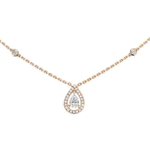 Image Pink Gold Diamond Necklace Joy