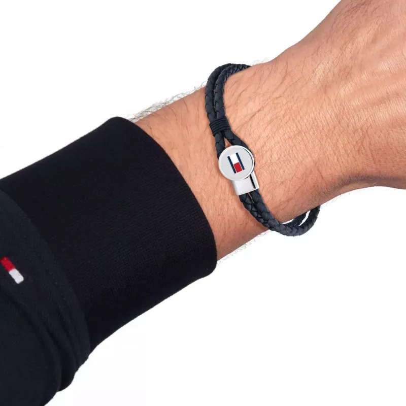 Tommy Hilfiger Pulseira Dupla Pele Azul 2790656S