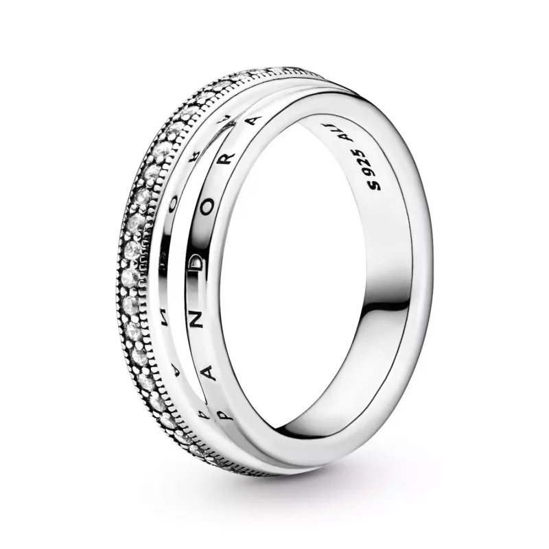 Pandora Anel Triple Band Pavé 199040C01-60