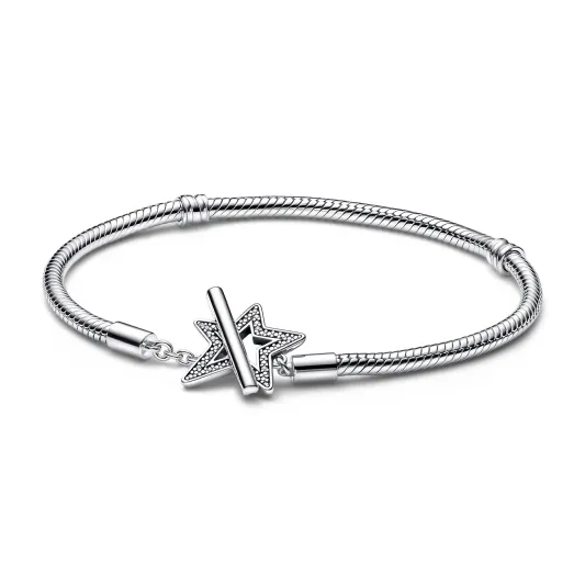 Pandora Moments Star T-bar Snake Chain Bracelet 592357C01-20