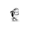 Skiing penguin sterling silver charm with clear cubic zircon 792988C01