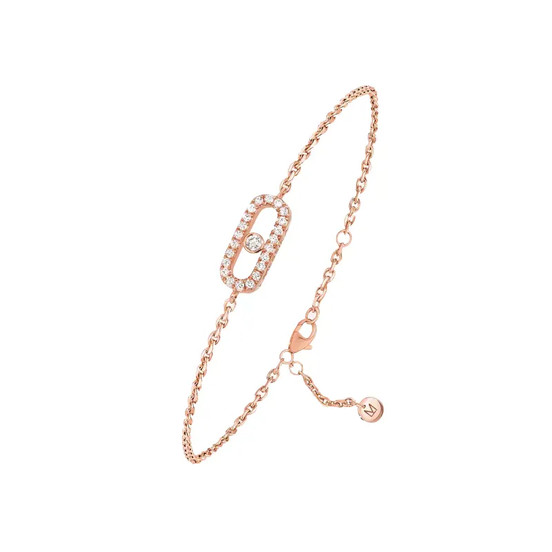 Messika Messika Care(s) Diamond Pavé Bracelet in Pink Gold PU.12075.PG