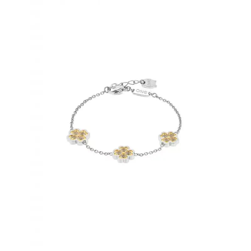 One Bracelet Lucky Flower Bicolor OJLFB04SG