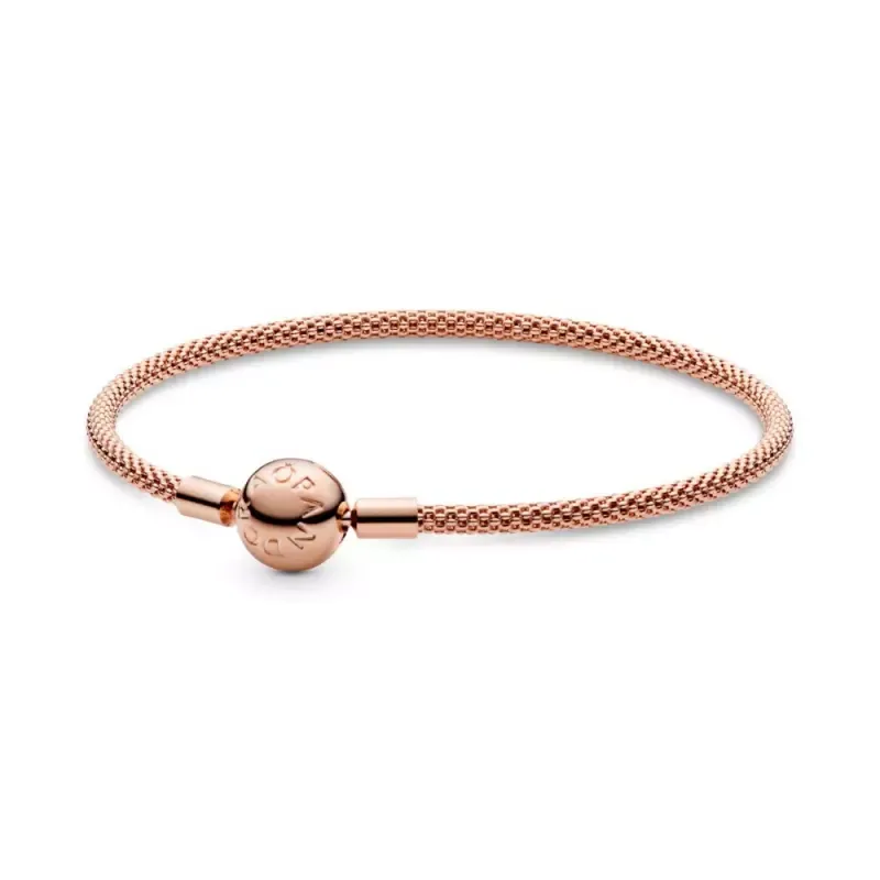 Pandora 14k Rose gold-plated mesh bracelet 586543-19