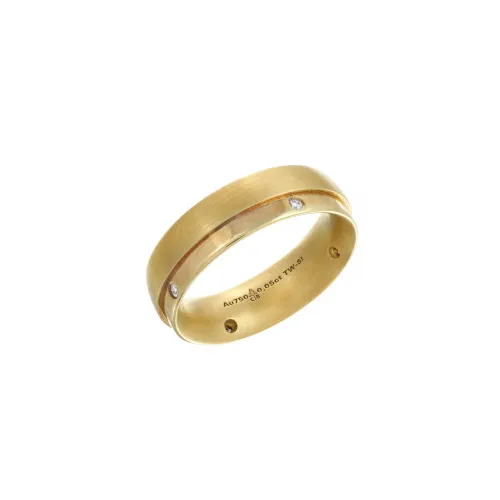 Alianca Christian Bauer Ouro Amarelo com Diamantes