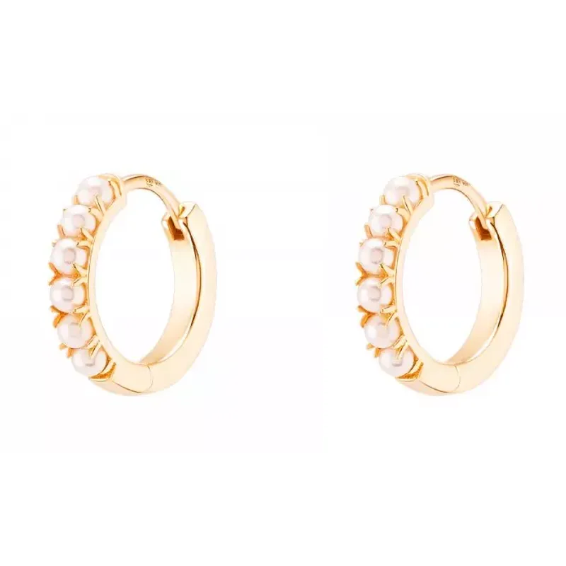 Unike Argolas Classy Pearls Golden UK.AR.1204.0046