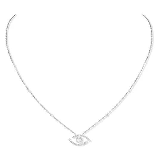 Messika White gold Necklace with diamonds Lucky Eye MEK.35.FI.07525.WG