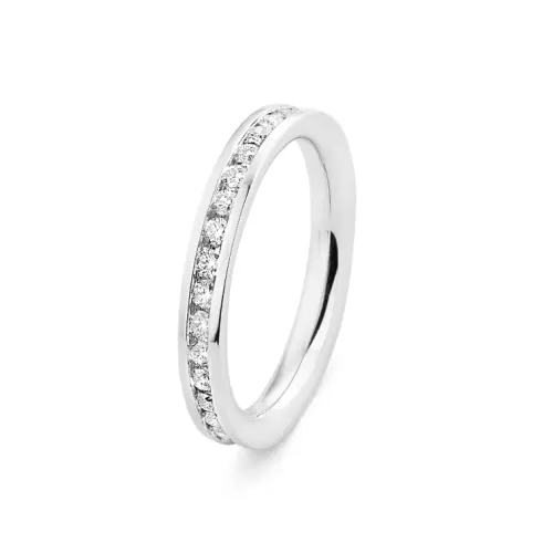 Imagem Aliança Ouro Branco com Diamantes