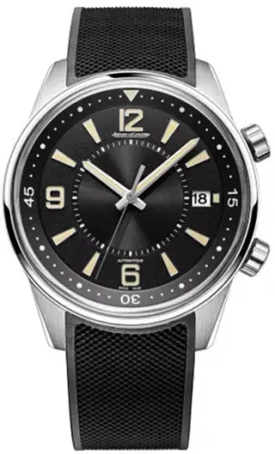 Image JLC Polaris Data Aut. Aço 42mm Mst Prt C/ Correia