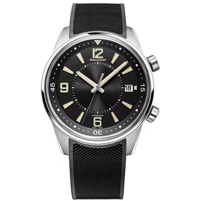 Jaeger Lecoultre JLC Polaris Data Aut. Aço 42mm Mst Prt C/ Correia Q9068670