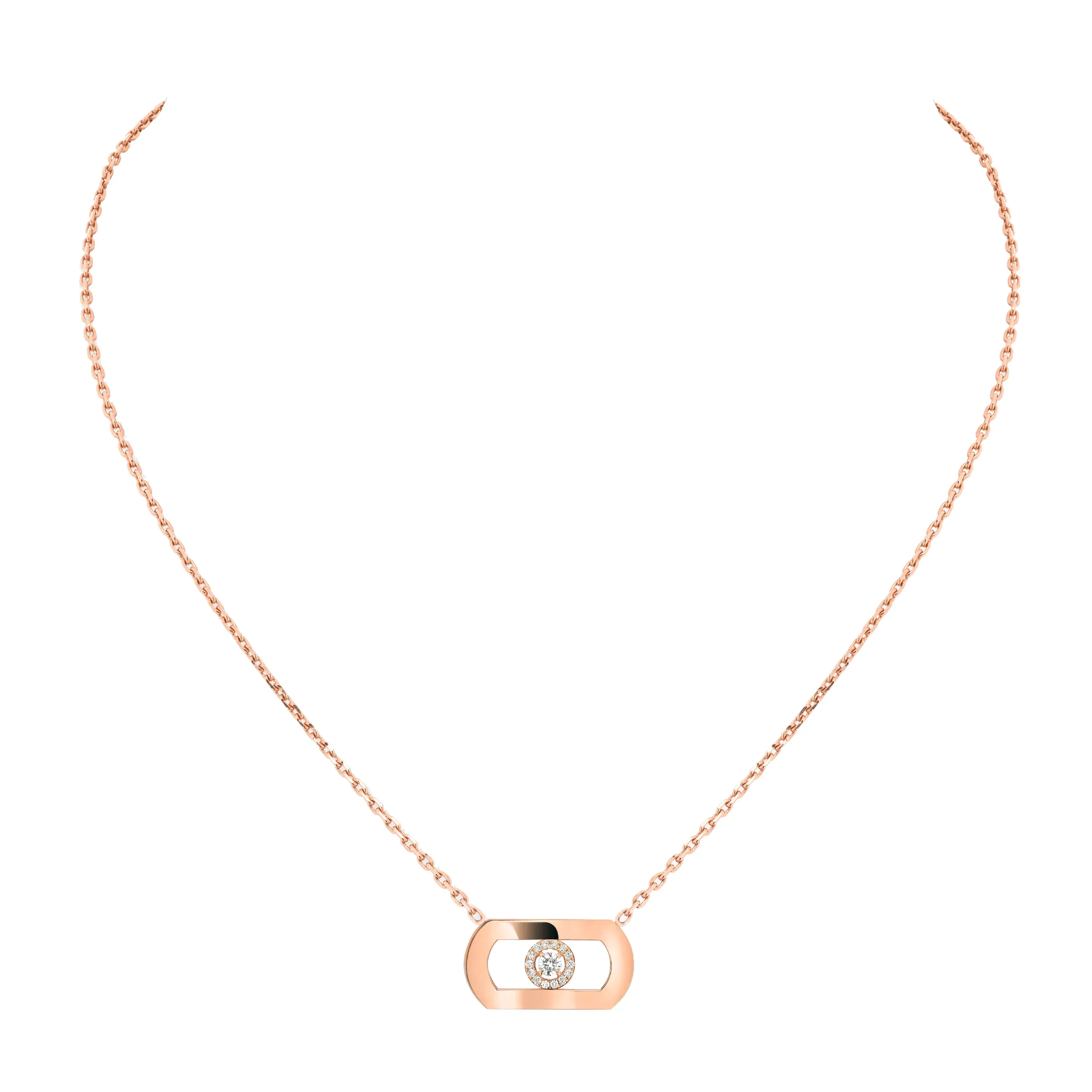 Colar So Move Ouro Rosa com Diamantes                       