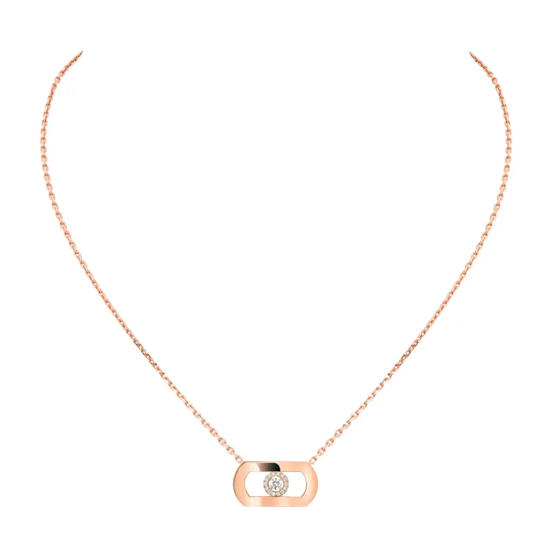 Messika So Move Diamond Necklace in Pink Gold MEK.02.FI.12944.PG