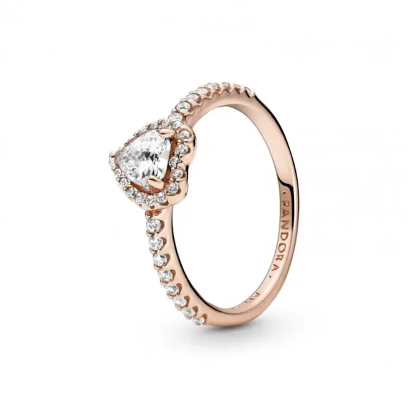 Pandora Anel Coração Elevado Brilhante 188421C02-50