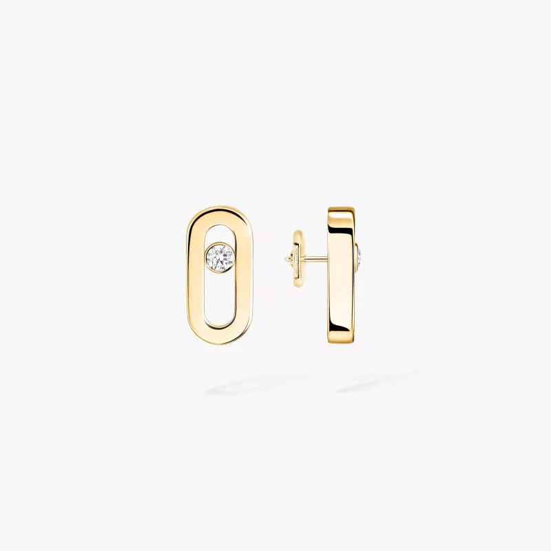 Messika Move Uno Diamond Stud Earrings in Yellow Gold MEK.43.BR.12305.YG