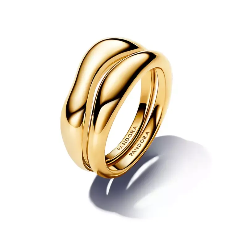 Pandora Anéis conjugáveis com design orgânico 163264C00-54