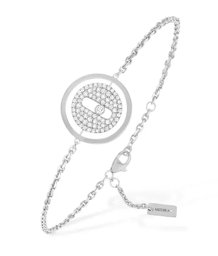 Pulseira Lucky Move ouro branco com diamantes