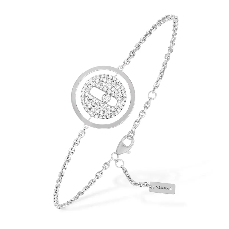 Messika Pulseira Lucky Move ouro branco com diamantes MEK.33.PU.07541.WG