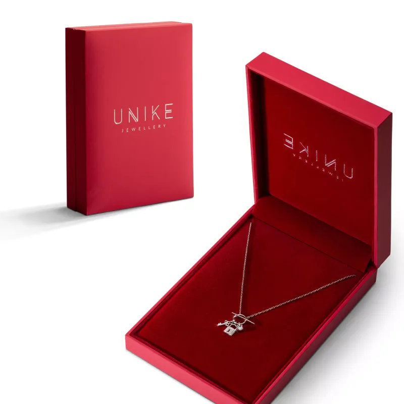Unike Colar Valentines Key and Locket Silver UK.CL.JT0025.00.00