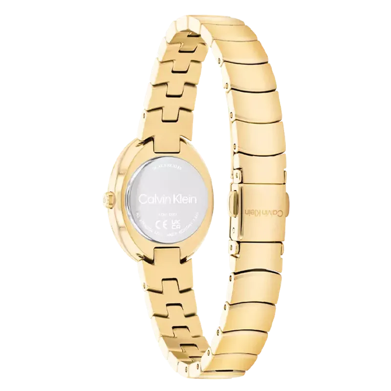 Calvin Klein Twisted Bezel Dourado 25100147