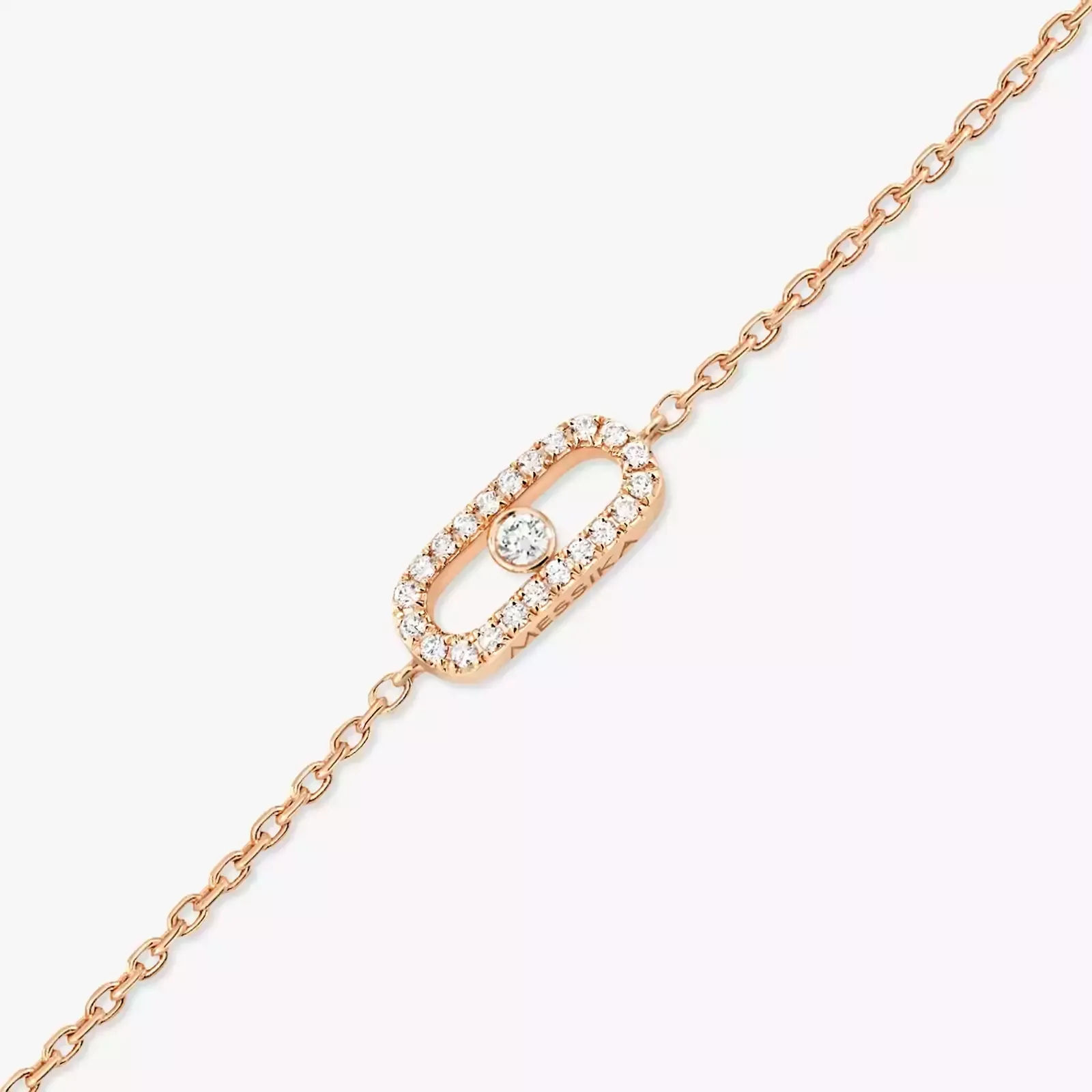 Image Messika Care(s) Diamond Pavé Bracelet in Pink Gold
