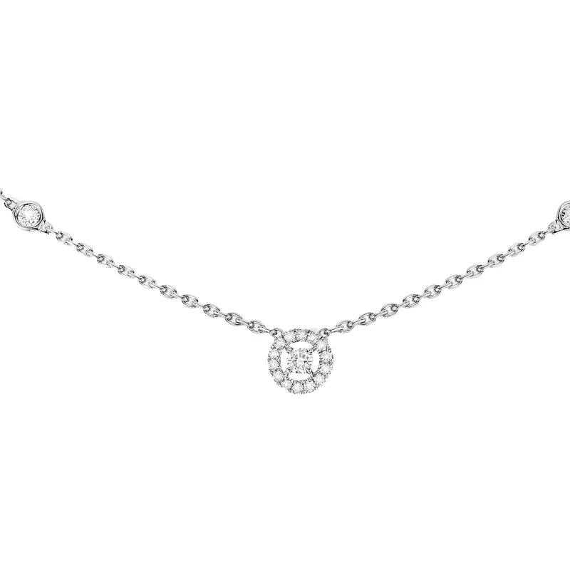 Messika Fio Joy Ouro Branco com diamantes MEK10.FI.05370.WG