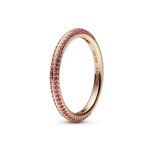Anel ME Vermelho Pavé em Ouro