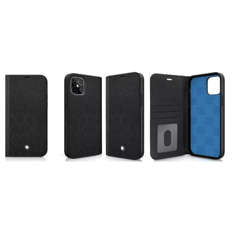 Montblanc Capa Flipside iPhone 12 e 12 Pro Preta 128651