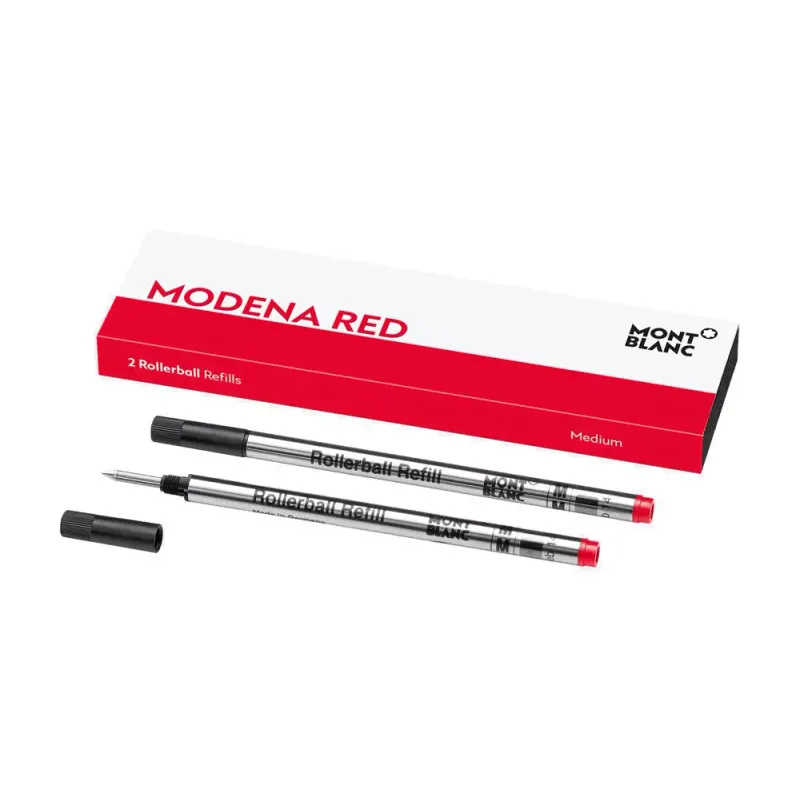 Montblanc 2 Recargas Rollerball Medium, Modena Red 128234