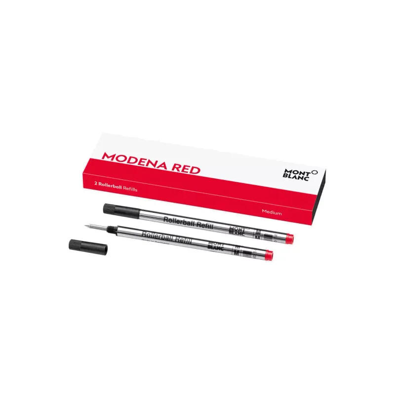 Montblanc 2 Recargas Rollerball Medium, Modena Red 128234