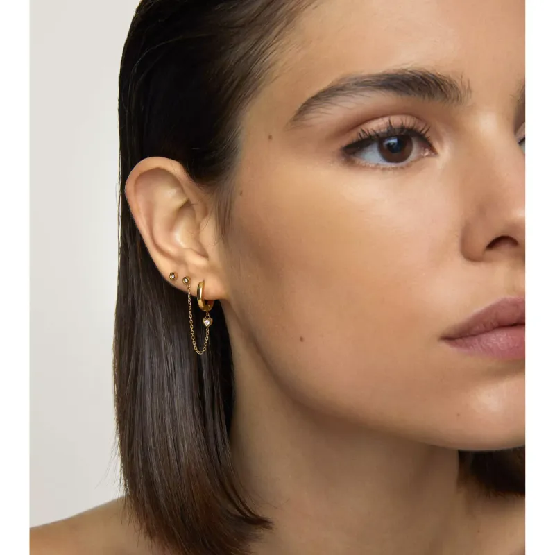 One Set de Brincos Golden Four OJSEGF03G