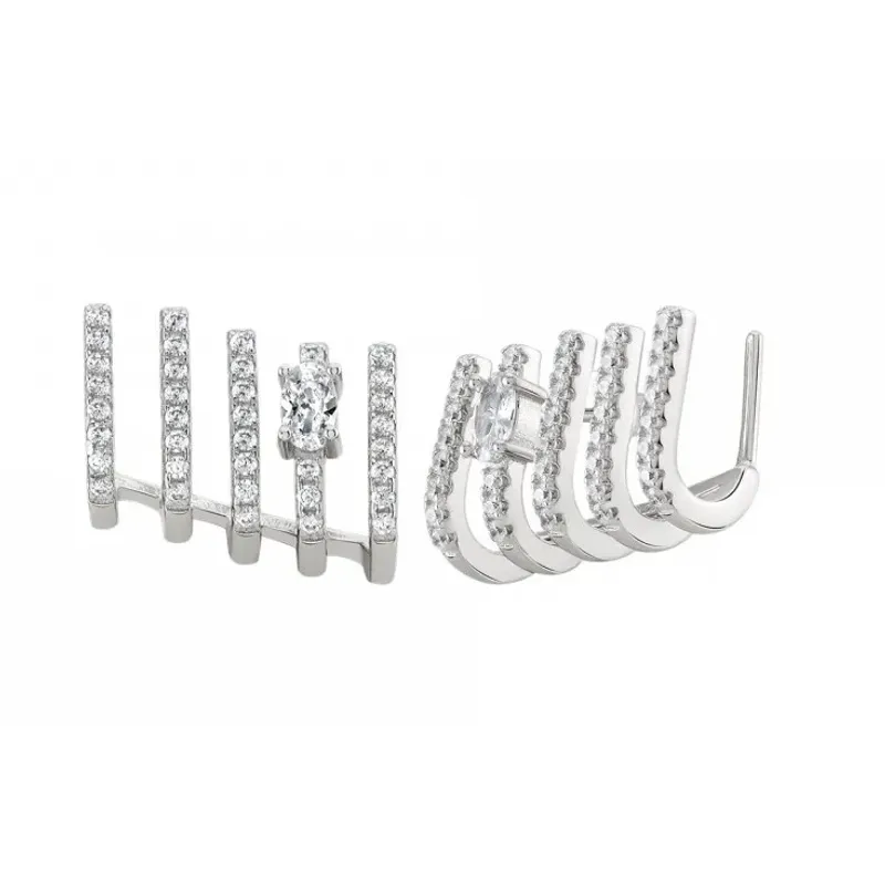 Unike Brincos Party Glow Five Lines Shiny Silver UK.BR.1204.0173