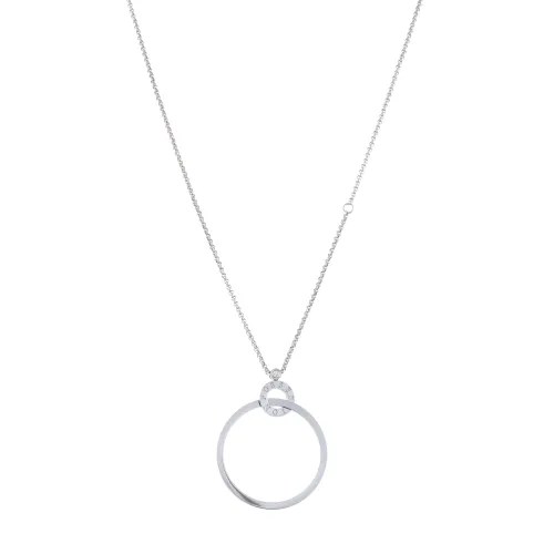 Image Colar Toi & Moi Ouro Branco Diamantes