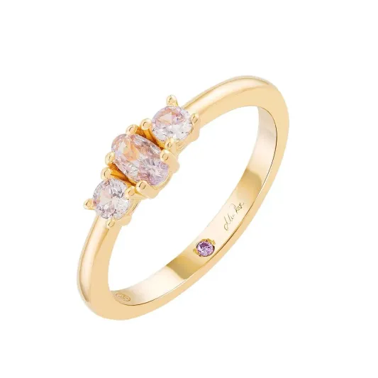 Unike Anel Mia Rose 3 Stones Lavender Golden UK.AN.1204.0493