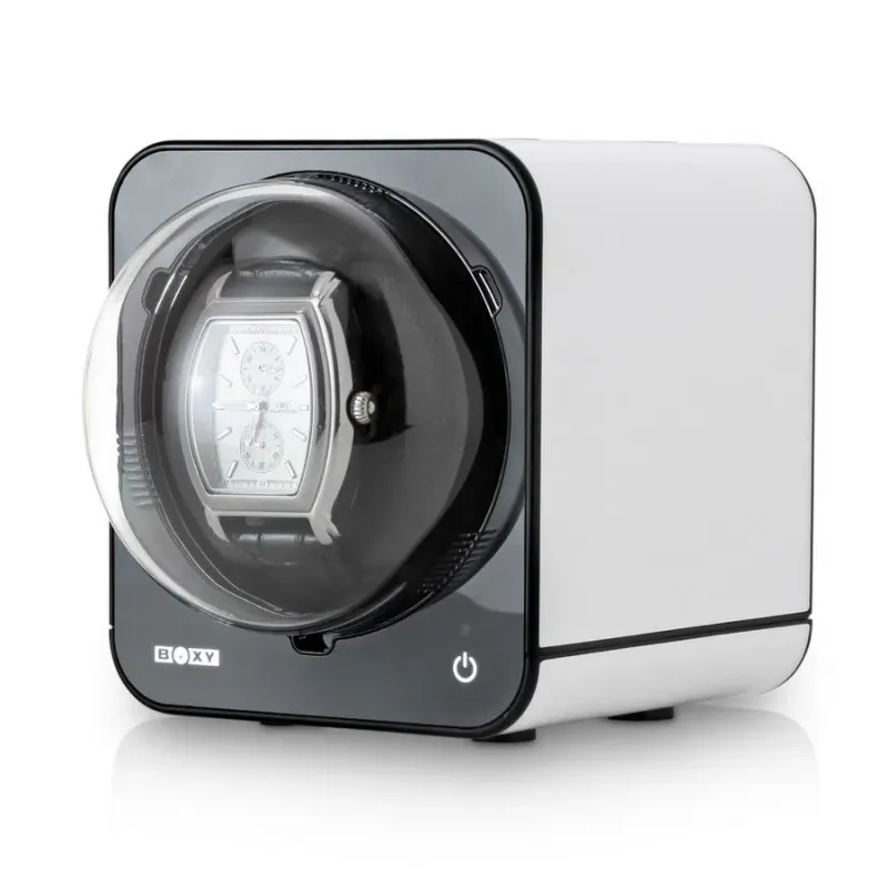 Boxy Stackable White Watch Winder 038092