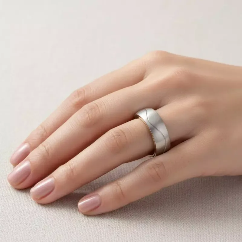 Meister Aliança Girello Ouro Branco com Ouro Rosa 112.8883.02