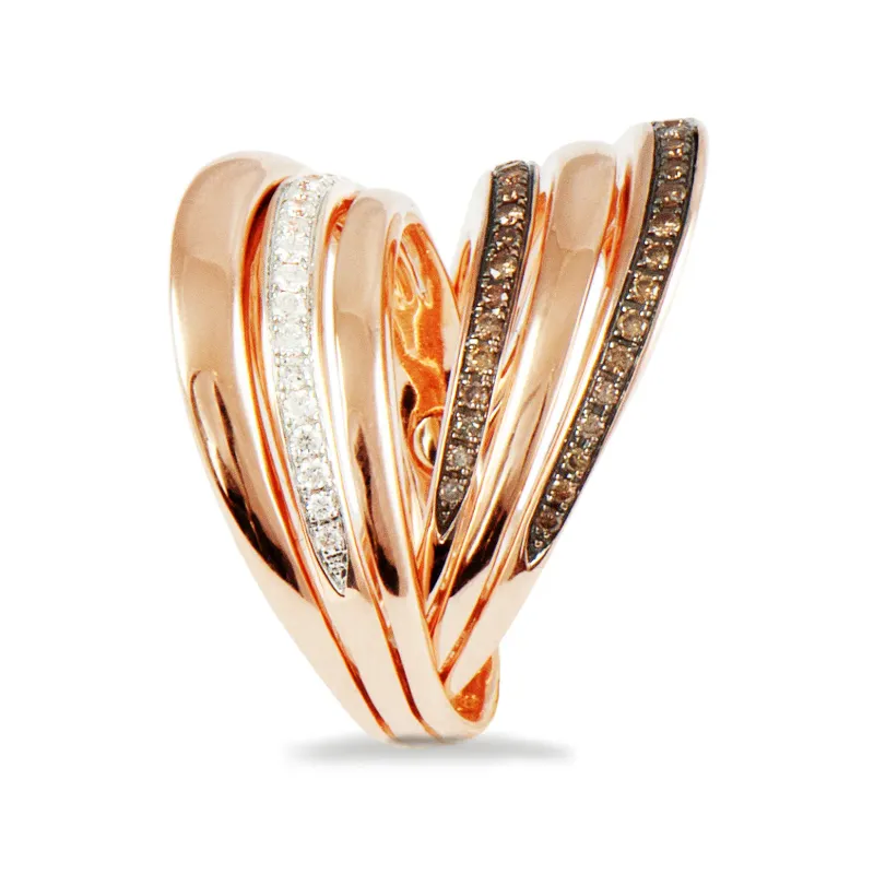 K Di Kuore Anel com Diamantes 433500