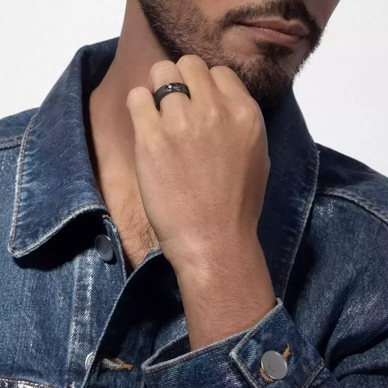 Messika Graphite Titanium & White Diamond Ring AN.07164.TG.62