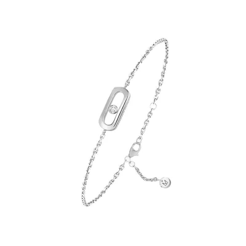 Messika Pulseira Messika Care(s) Ouro Branco com Diamantes PU.12074.WG