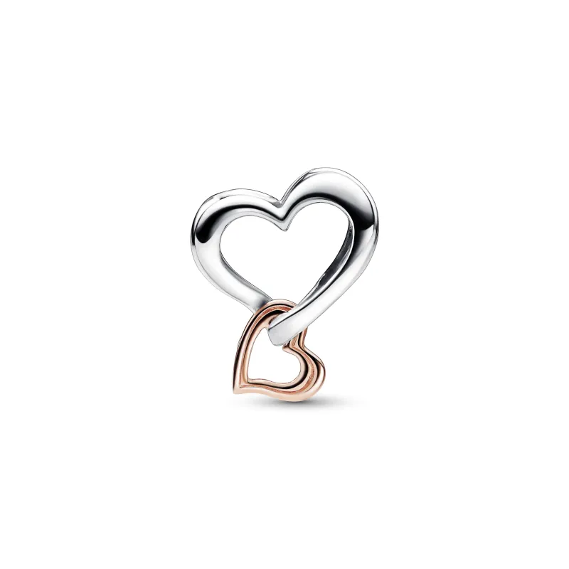 Pandora Openwork heart sterling silver and 14k gold-plated charm 782642C00