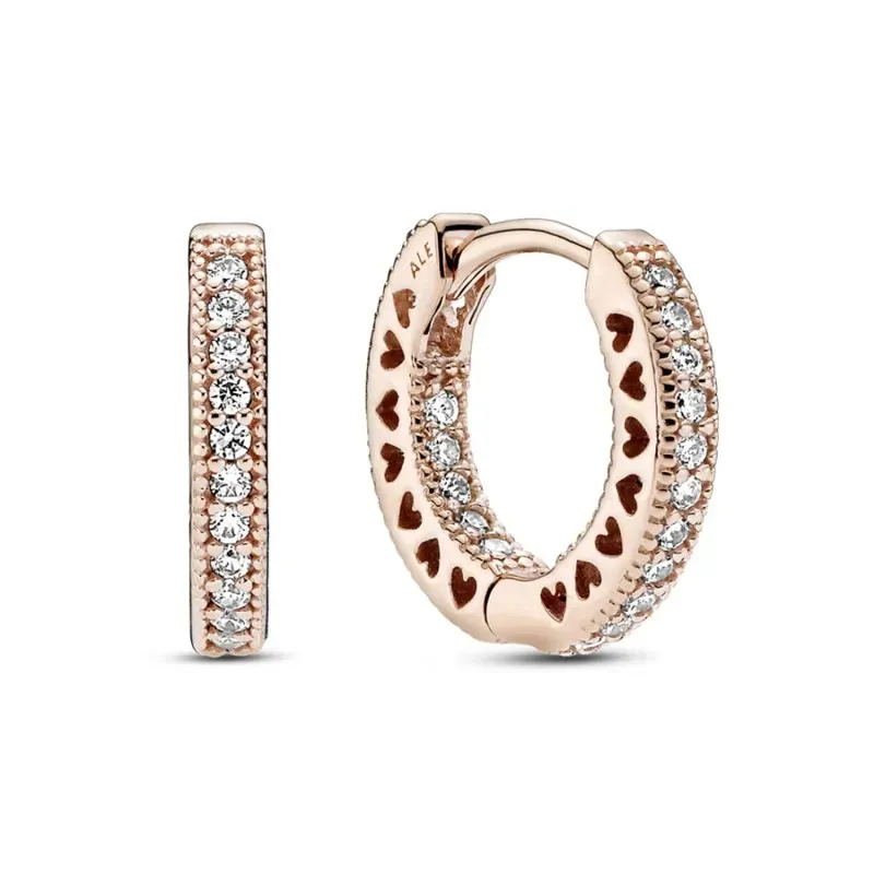 Pandora Earrings Heart Hoop 286317C01