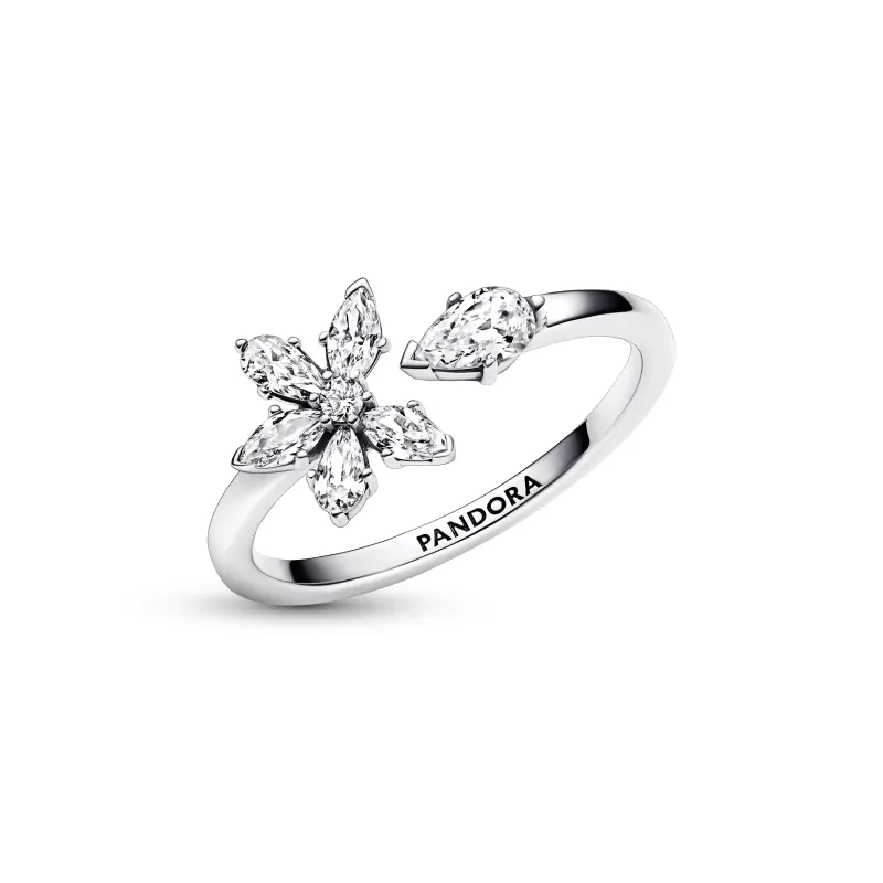 Pandora Anel Aberto Sparkling Herbarium 192611C01-54