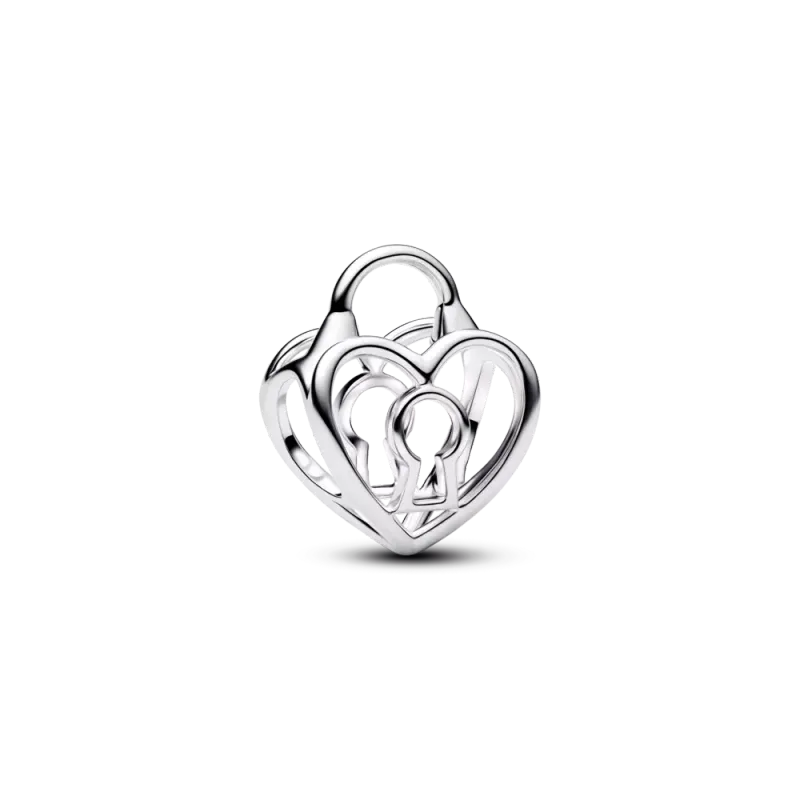 Pandora Heart padlock sterling silver charm 794358C00