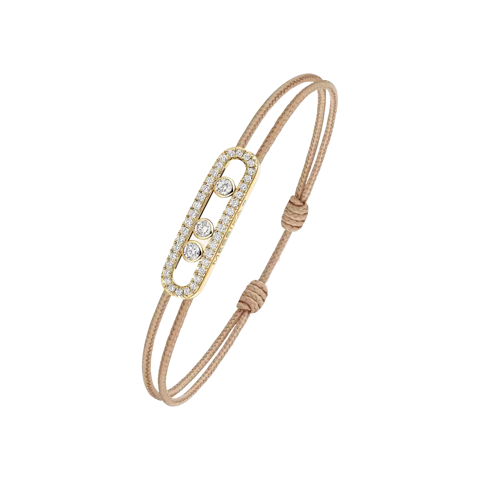 Messika MESSIKA CARE(s) Diamond Pavé Beige Cord Bracelet PU