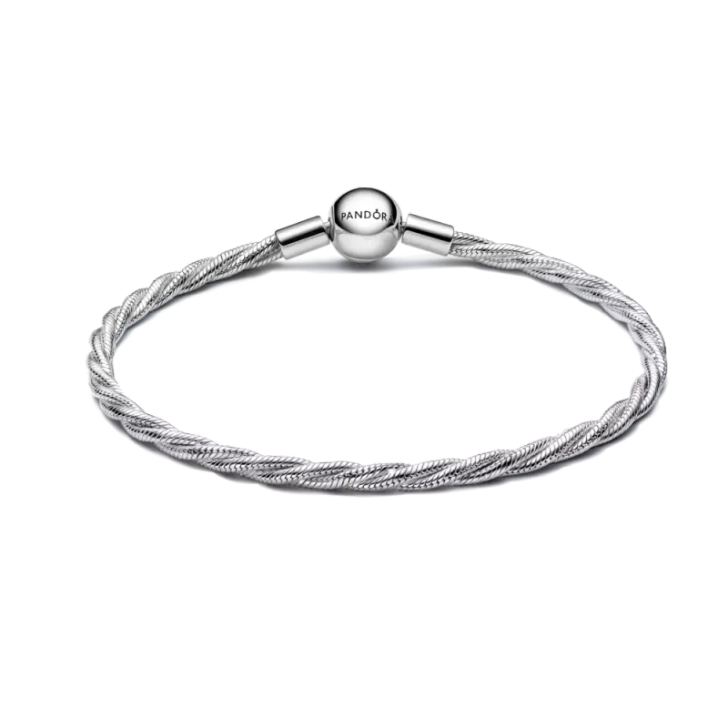 Pandora Round Pandora Clasp Twisted Snake Chain 593757C00-19