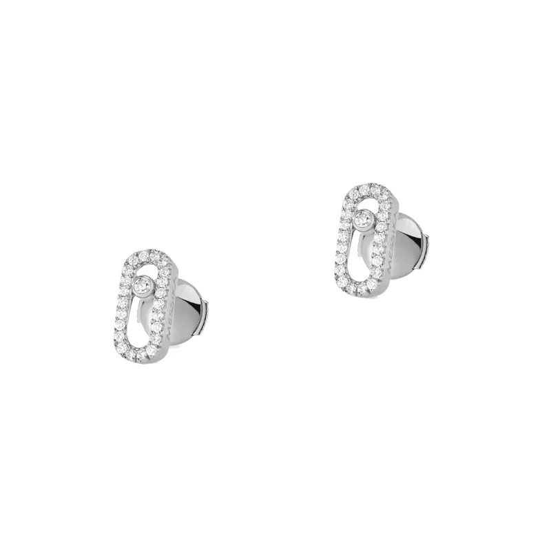 Messika Brincos Move Classique Ouro Branco com Diamantes MEK.01.BR.05634.WG