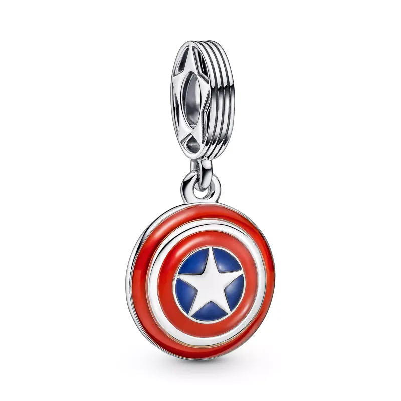 Pandora Marvel Captain America Shield sterling silver dangle 790780C01