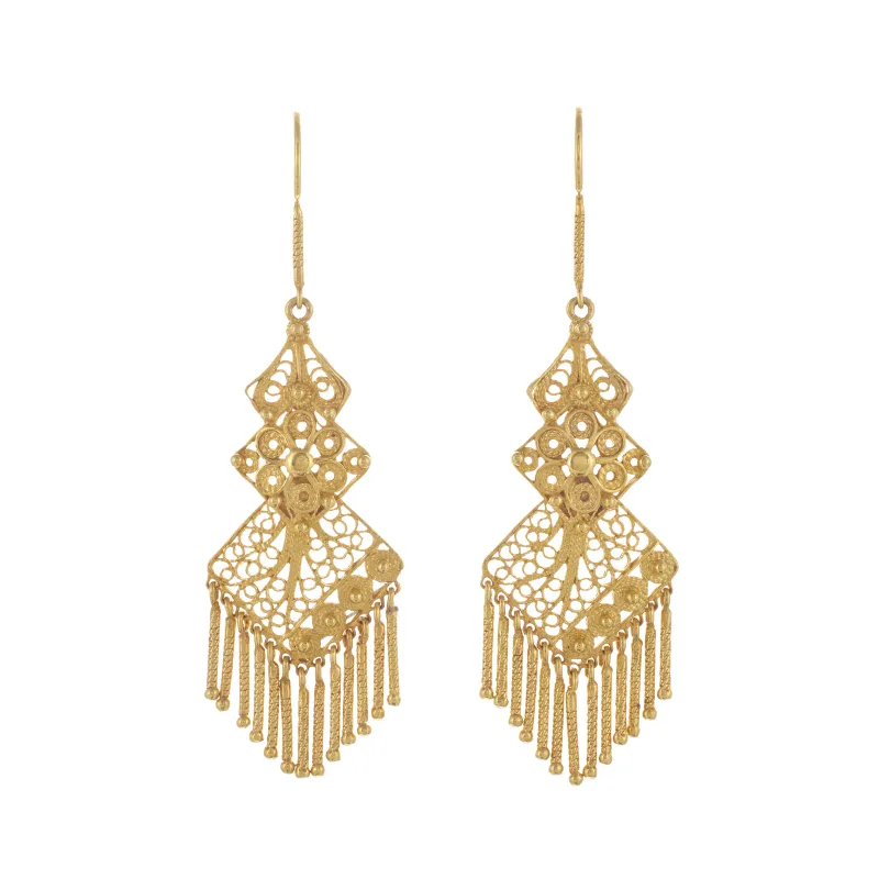 Marcolino Brincos Filigrana Ouro Amarelo 01BR-OA1441-085