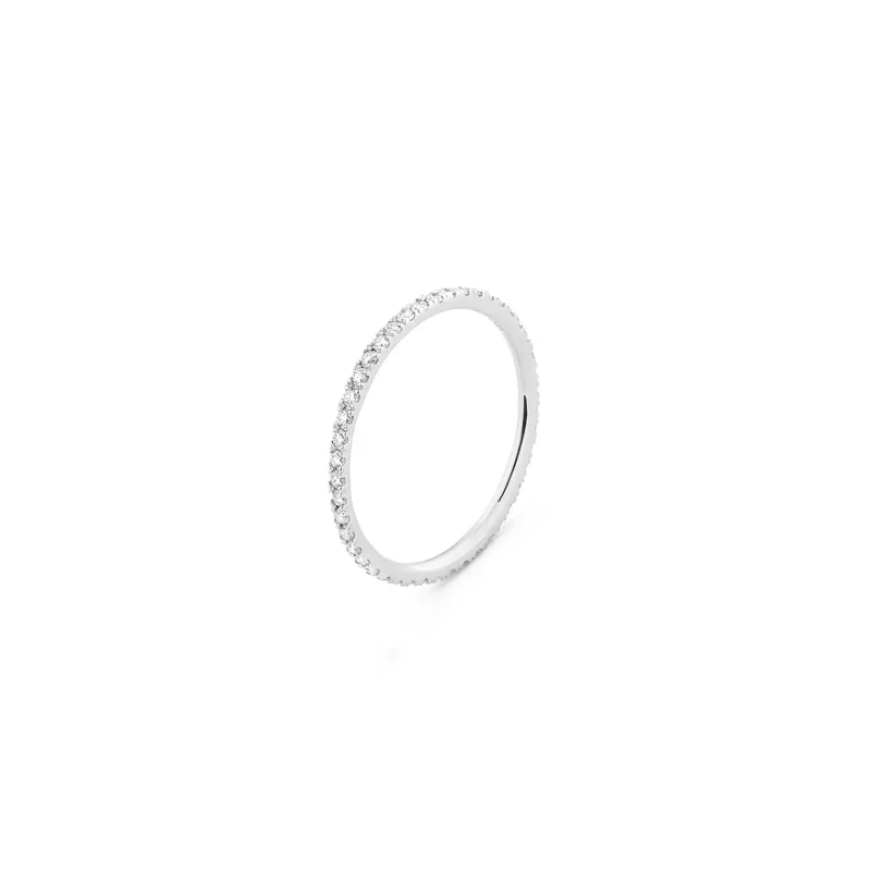 Marcolino Aliança Ouro Branco com Diamantes FAL8165-14